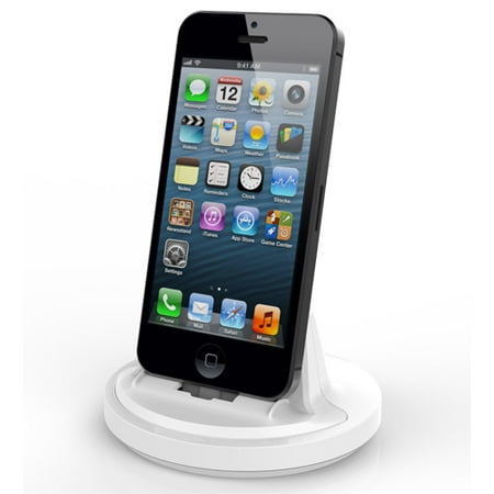 Iphone 6 Jukebox Dock RND Apple Certified Lightning to USB dock for the iPhone [6 / 6 Plus / 6S/ 6S Plus/ 5 / 5S / 5C) or iPod Touch Data Sync and Charge 8-Pin Dock. Compatible with some phone cases. [White) ()
