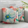 thumbnail image 3 of ONETECH Floral Outdoor Lumbar Throw Pillow Covers Pink Green Colorful Lotus Flower Decorative Lumbar Pillows for Garden Porch and Patio Furniture, 3 of 5