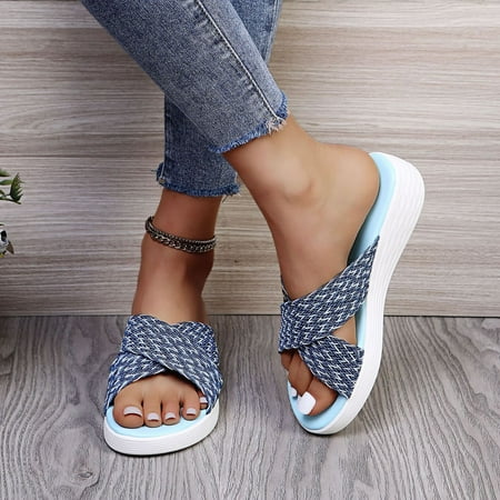 

Binmer Women Dressy Comfy Platform Casual Shoes Summer Beach Travel Slipper Flip Flops