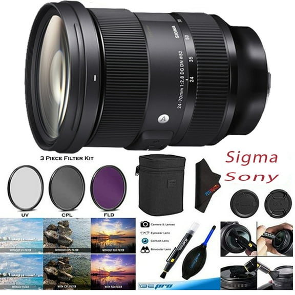 Sigma 24-70mm f/2.8 DG DN Art Lens for Sony E  Pixibytes  Essentials  Bundle