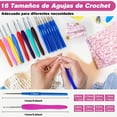 thumbnail image 3 of Tejido Crochet Kit, 63PCS Kit de Ganchillo para Principiantes, Viene con Ganchillo, Hilo, Accesorios para Tejer y Bolsa de Almacenamiento, 3 of 4
