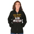 thumbnail image 3 of Retro This Mom Can Be A Bad Mutha Womens Plus Size Graphic Zipper Hoodie Brisco Brands 3X, 3 of 5
