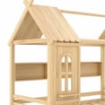 thumbnail image 4 of HICOMILA Twin House Bed with Storage Drawers and Shelves, Solid Wood House Platform Bed Frame with Roof Design for Boys Girls, Wooden Twin Bed with Built-in Storage, Childlike Design, Natural, 4 of 12