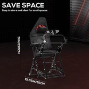 Supllueer Racing Simulator Cockpit x-shaped Belt Seat Foldable Fit for Logitech G923 G920 Fanatec Thrustmaster.Excluding electronic devices