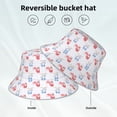 thumbnail image 4 of Kdxio Reflective Bucket Hat - Red Squirrel And Blue Rabbit Print Bucket Hat for Men,Women, 4 of 9