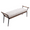 Begie, variant on Guyou Upholstered Bench with Arms and Metal Legs, Brown
