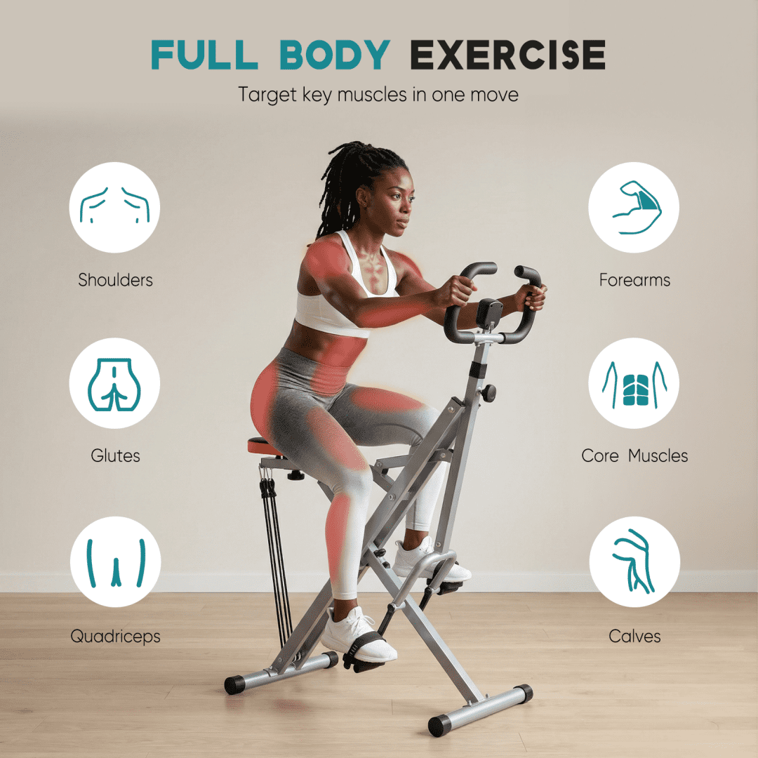 Black Steel Home Squat Machine - 40.94 in Length Foldable Lower Body Exercise Equipment with Adjustable Resistance