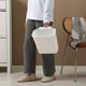 thumbnail image 2 of Compact Trash Can 2.6 Gallon (Approx. 7.6 Liters) Trash Basket Slim Trash Can for Bathroom Bedroom Office, White, 2 of 4