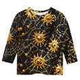 thumbnail image 4 of Xdegoge Girls Halloween Shirts Print Long Sleeve Watercolor Graphic Tees Crewneck Fall Casual Pullover Holiday Festival Clothes, 4 of 6