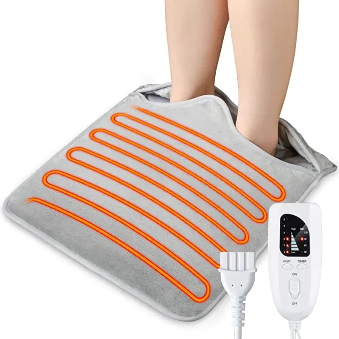 Electric Heated Foot Warmer, Doubleside Foot Heating Pad,Ultra Soft