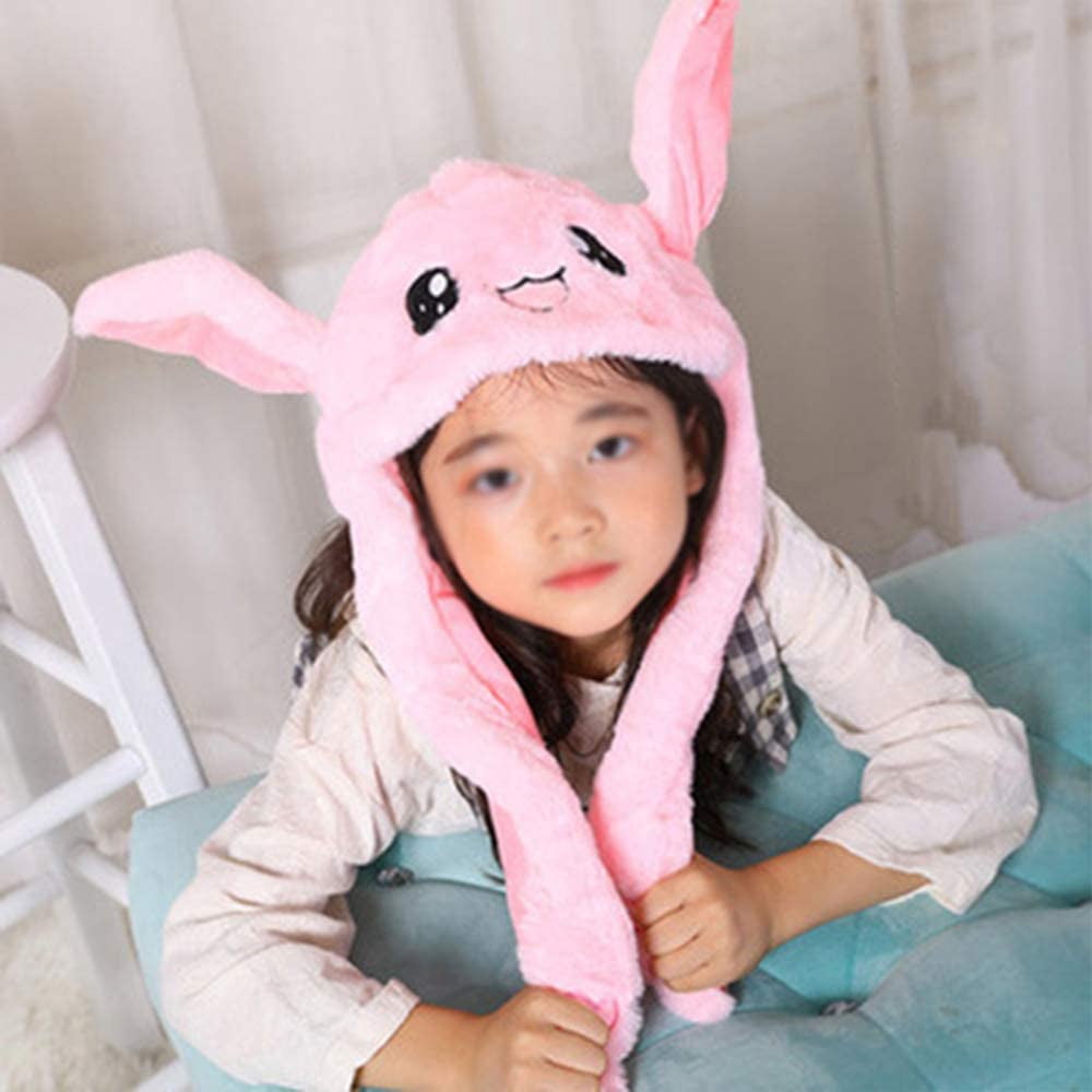 Moving Ears Rabbit Hat Plush Bunny Ears 