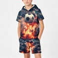 thumbnail image 5 of Sentuca Boys Outfit Sets Hooded Short Sleeve Graphic Tees and Shorts Kids Clothes Summer Outfits Size 13-14 Years, 5 of 7