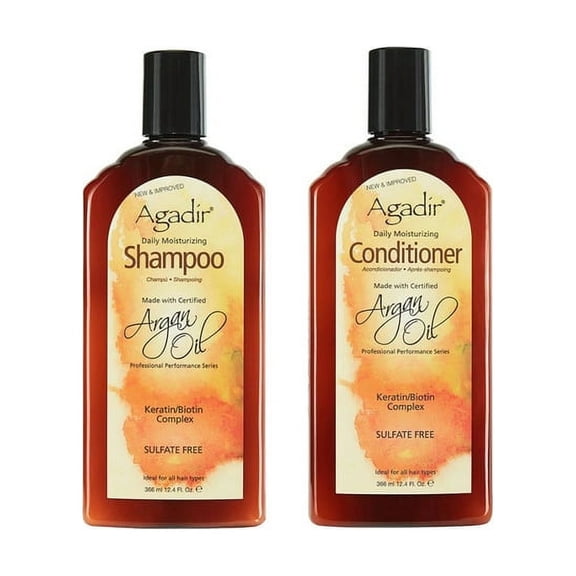 Agadir Daily Moisturizing Shampoo & Conditioner, 12oz DUO