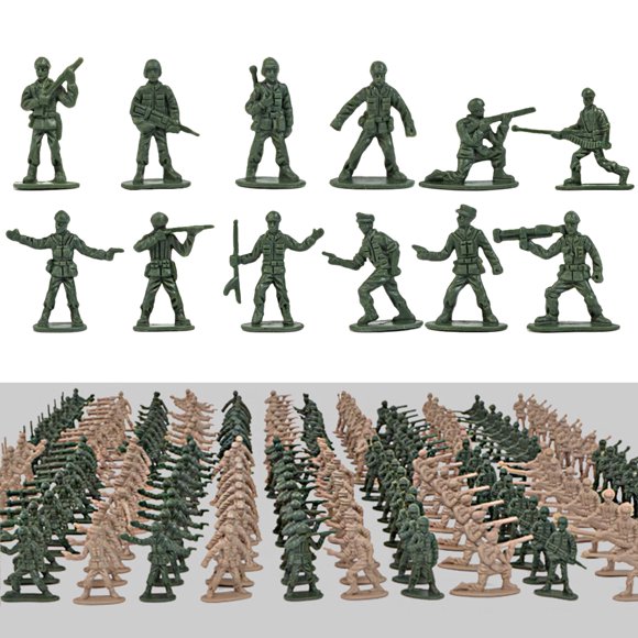 360Pcs 1:72 Scale Soldier Model Army Men Toy Soldiers Battle Scene Playset War Games Toys for Children