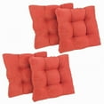 thumbnail image 1 of 19-inch Squared Microsuede Tufted Dining Chair Cushion (Set of Four), 1 of 2