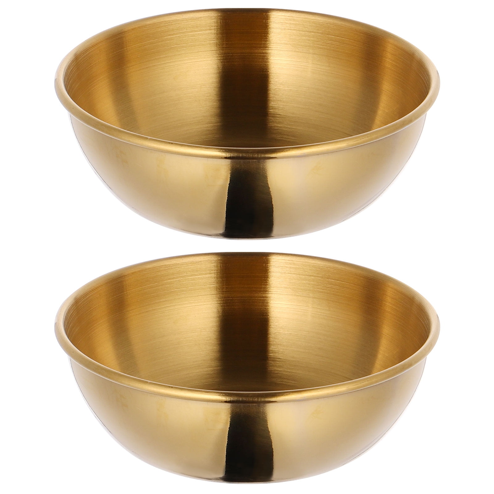 2pcs Stainless Steel Appetizer Serving Tray Sauce Dish Miniature Spice Dips Bowl 