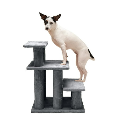 UPC: 0842229117561 | FurHaven Pet Stairs | Steady Paws 3-Step Pet Stairs Gray