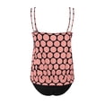 thumbnail image 4 of Roncen Women's Polka Dot Tankini Set - Ruffled Smock Top & Solid High-Waisted Swim Bottom, 4 of 5