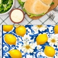 thumbnail image 3 of AshasdS Lemon and Floral Pattern Linen Table Mats Set of 4 12x18 inch for Spring Summer Home Table Decor, 3 of 4