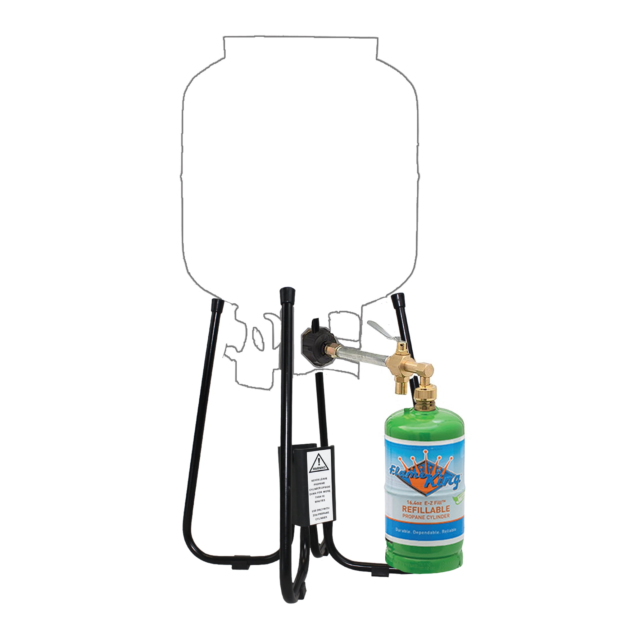 Flame King 1lb Refillable Reusable Propane Cylinder Tank