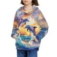 thumbnail image 3 of DISNIMO Dolphin Hoodie Kids Sea Hoodies Pullover for Boys Hoodie Size 8-10 Sweatshirts Girls Long Sleeve Sweatshirt with Hoodie for Boys Soft Clothes Fall Kids Streetwear Hoodie Casual, 3 of 7