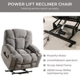 thumbnail image 7 of Bonzy Home 2 Pack Power Lift Recliner Chairs, Oversized Lift Chairs for Elderly with Heat, Massage, Remote and Side Pocket, Ashy, 7 of 7