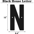 thumbnail image 2 of 12 Inch Modern Metal House Numbers, Metal Letter, Black Door Number, Metal Mailbox Numbers and Letters, Metal House Address Letters and Numbers for Outside Signs (N), 2 of 8