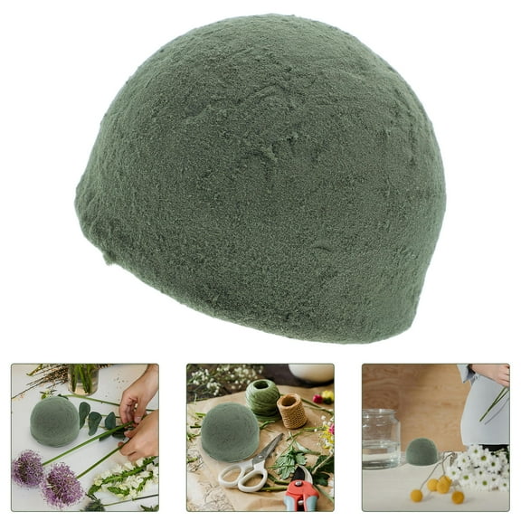 IDEANATEGRATE 1Pack Floral Foam Half Ball for Floral Artists in Green 7.5X7.5X5In