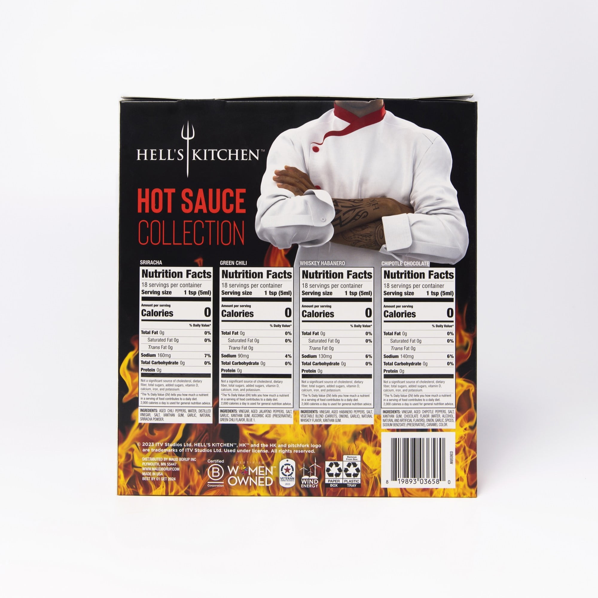 Hell's Kitchen Hot Sauce 4-Pack, Gift Set