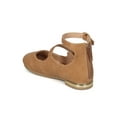 thumbnail image 3 of Toddler Girls Nubuck Mary Jane Ankle Strap Back Zipper Ballet Flat 18198, 3 of 5