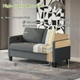 thumbnail image 4 of LAZZO 57" Mid Century Loveseat Sofa, Deep Seat Modern Couch for Bedroom, Living Room, Dorm & Office, Gray, 4 of 9