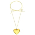 thumbnail image 1 of Collar de Choker de Corazón Amarillo Uxcell, Collar de Corazón Grande de Vidrio con Cadena de Terciopelo Ajustable para Mujeres Y2K, 1 of 6