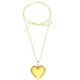 thumbnail image 1 of Collar de Choker de Corazón Amarillo Uxcell, Collar de Corazón Grande de Vidrio con Cadena de Terciopelo Ajustable para Mujeres Y2K, 1 of 6