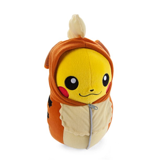 Pokemon Pikachu in Growlithe Sleeping Bag 10 inch Nebukuro Collection Plush Toy