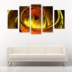 thumbnail image 2 of Cuadro decorativo abstracto amarillo dorado juego de 5 piezas 150x80 cm ideal para sala comedor oficina o recámara moderna, 2 of 5