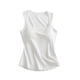 thumbnail image 2 of Pijama de manga corta para mujer, de verano, color liso, con tirantes y acolchado en el pecho, ropa interior sin mangas y pijama. Blusa de poliéster para mujer., 2 of 3
