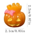 thumbnail image 2 of Qiulaii Mini Resin Jack O Lantern Figurines Small Artificial Pumpkin Ornaments Waterproof Tabletop DIY Craft Halloween Party Home Accent Decorations, (C), 2 of 5