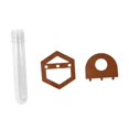 thumbnail image 3 of Lipstore Hydroponic Vase Decoration Wall Mount Wooden Shelf for Office Balcony Indoor Hexagonal Rack, 3 of 8
