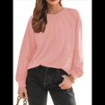 thumbnail image 1 of Camisas de Larga para Mujer, Blusas de Encaje, Ropa Informal de Negocios, Moda de Otoño, Blusas Tejidas Y2k Rosa L, 1 of 8