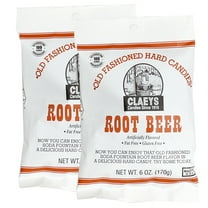 Claeys Sanded Rootbeer Drops, 6 Oz Bag - 2 Pack, Hard Sour Candy, Rootbeer Flavored Candy