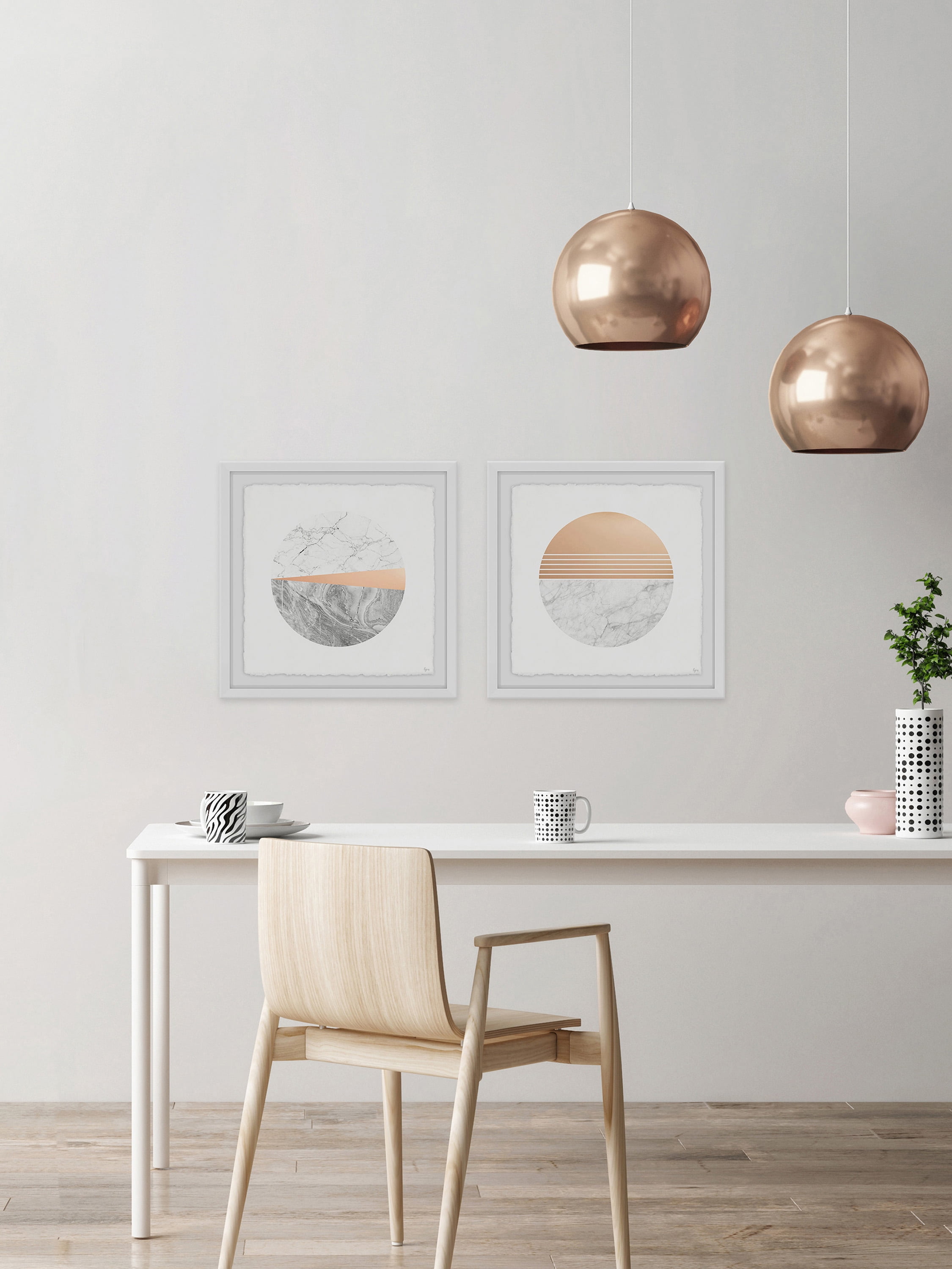 Marble Finish Diptych, Art Prints, 36.00" x 1.50"