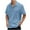 Blue, variant on Besolor Men's Casual Button down Shirts Casual Lapel Short Sleeve Textured Summer Beach Vacation Shirt Tops