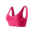 thumbnail image 2 of Asxite Women Wireless Plus Size Solid Support Sports Bra Pink M, 2 of 3