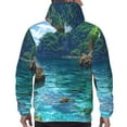 thumbnail image 7 of Sikiie Tropical Paradise Window View Men's Hoodie, Essentials Hoodie, Sweatshirt, Pullover Hooded Sweatshirt for Men-Medium, 7 of 7