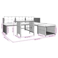 thumbnail image 4 of vidaXL 4 Piece Garden Lounge Set Poly Rattan Brown, 4 of 5