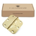 thumbnail image 6 of Cauldham (12 Pack) Heavy-Duty 3-1/2" Interior Door Hinges with 5/8" Radius Corners - Brass, 6 of 7