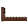 thumbnail image 3 of Hadley Twin Wood Platform Bed with Panel Footboard and Storage Drawers in Walnut, 3 of 10