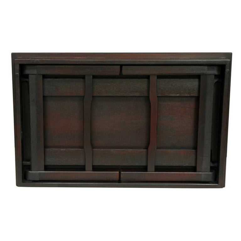 Oriental Furniture Rosewood Korean Tea Table Rectangular Dark Lacquer floor desk