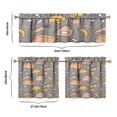 thumbnail image 6 of Kitchen Food Cooking Chef 3-Piece Kitchen Curtains Set Kitchen Curtains Sets with Valance for Windows Rod Pocket Machine Washable Kitchen Decor Decorations (54"x18"+2x27.5"x24"), 6 of 6