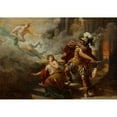thumbnail image 2 of Jacques Sablet 24x18 Black Ornate Framed Double Matted Museum Art Print Titled: Helen Saved by Venus from the Wrath of Aeneas (1779), 2 of 5